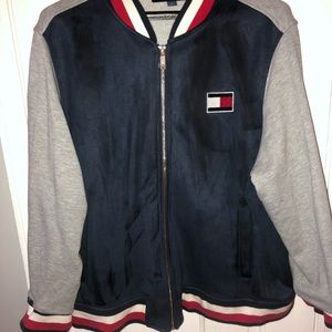 Suede front hilfiger jacket
